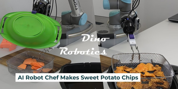 Dino Robotics AI Robot Chef Makes Sweet Potato Chips and Cook Steak