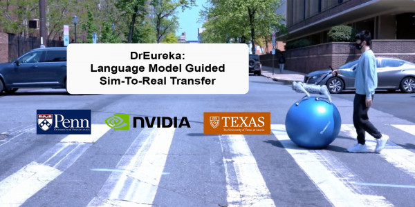 DrEureka LLMs Sim-to-Real Transfer Robot Balance and Walk on a Yoga Ball